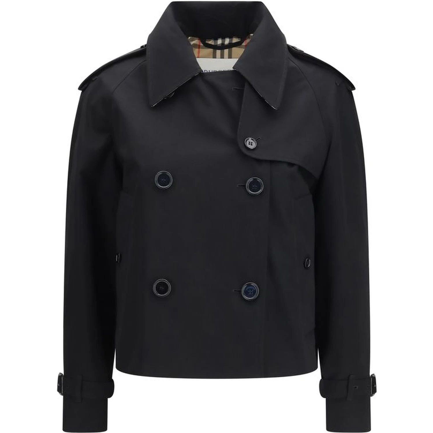 Black Cotton Trench Coat