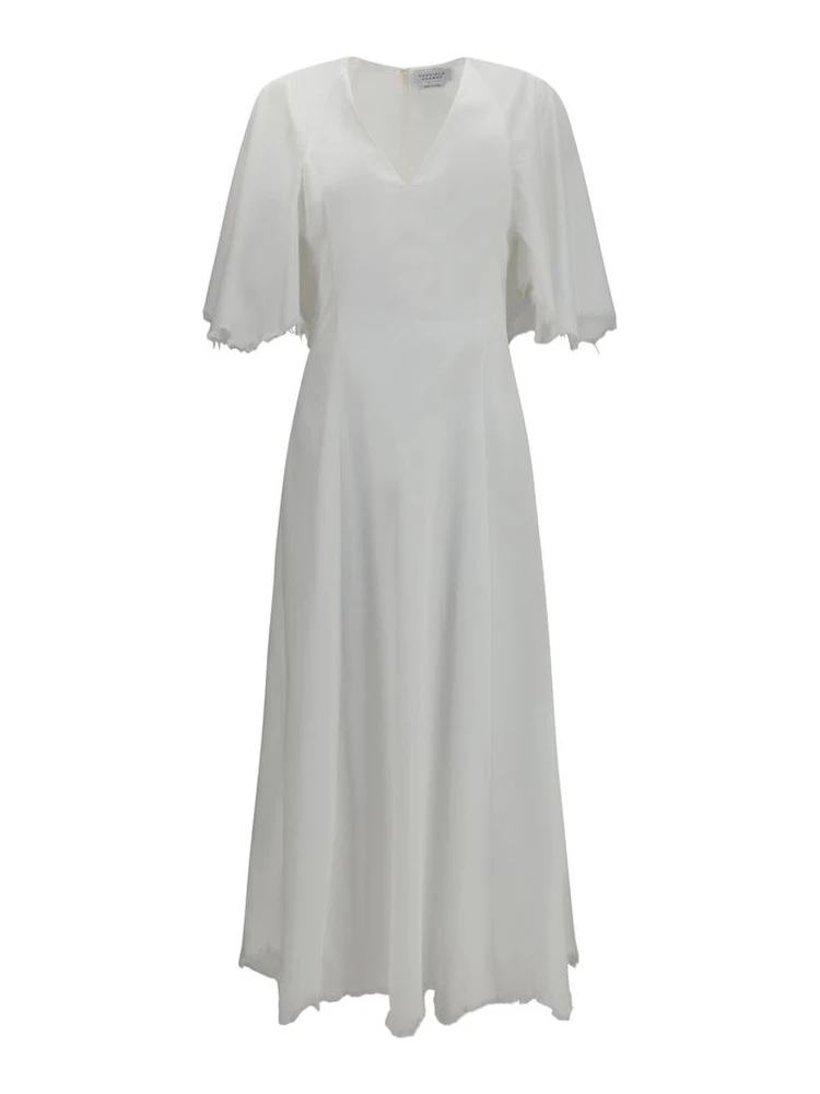 White Cotton Casual Dress