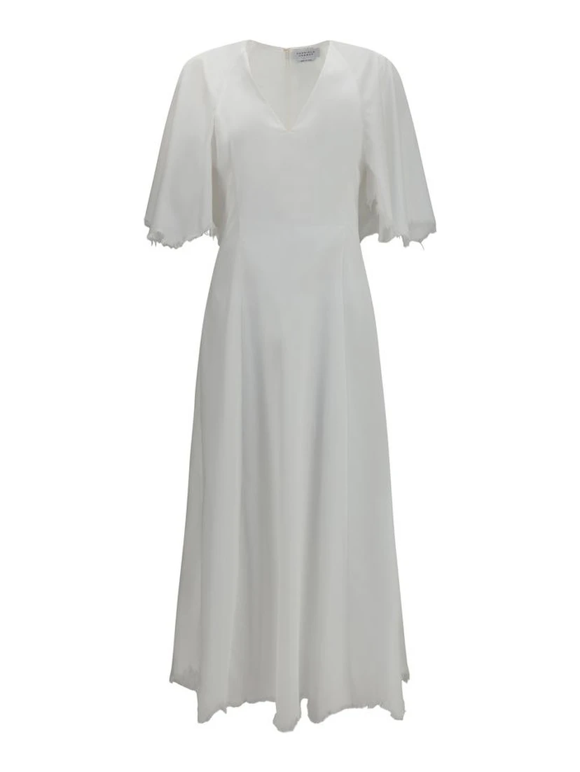 White Cotton Casual Dress