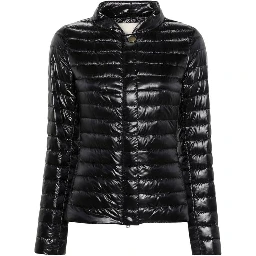 Black Polyamide Full-Length Jacket