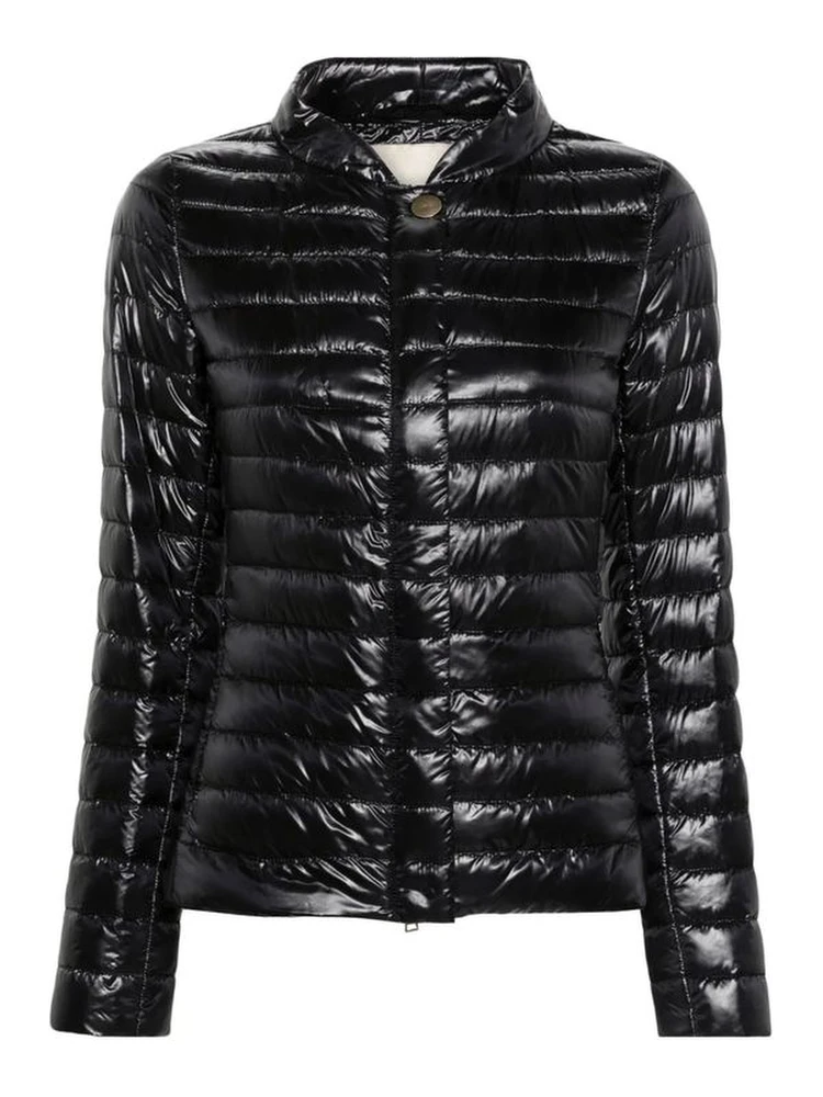 Black Polyamide Full-Length Jacket