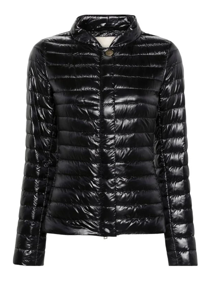 Black Polyamide Full-Length Jacket
