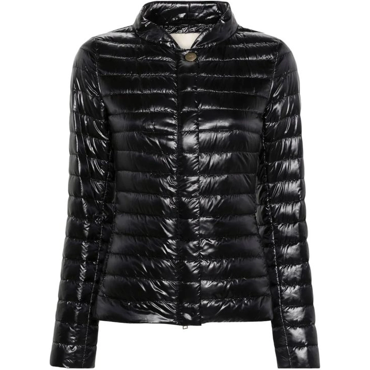 Black Polyamide Full-Length Jacket