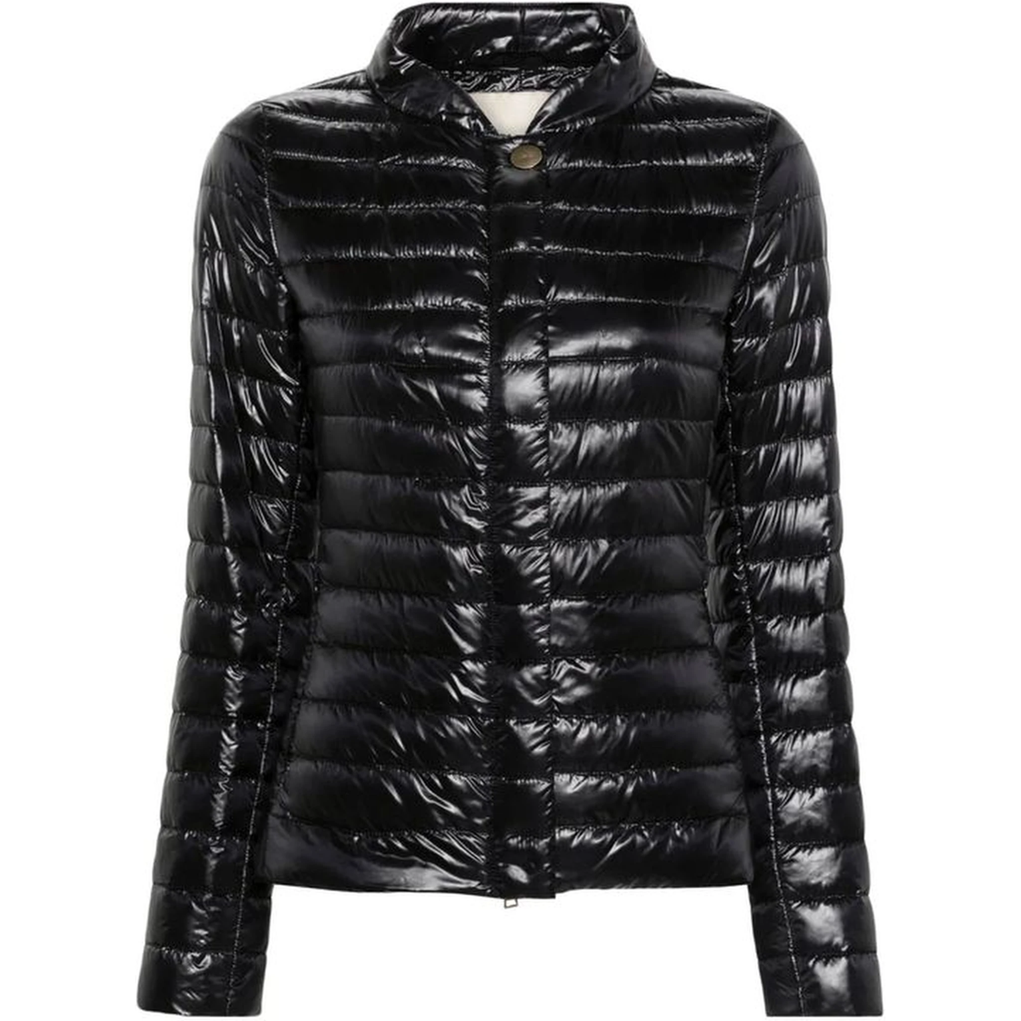 Black Polyamide Full-Length Jacket