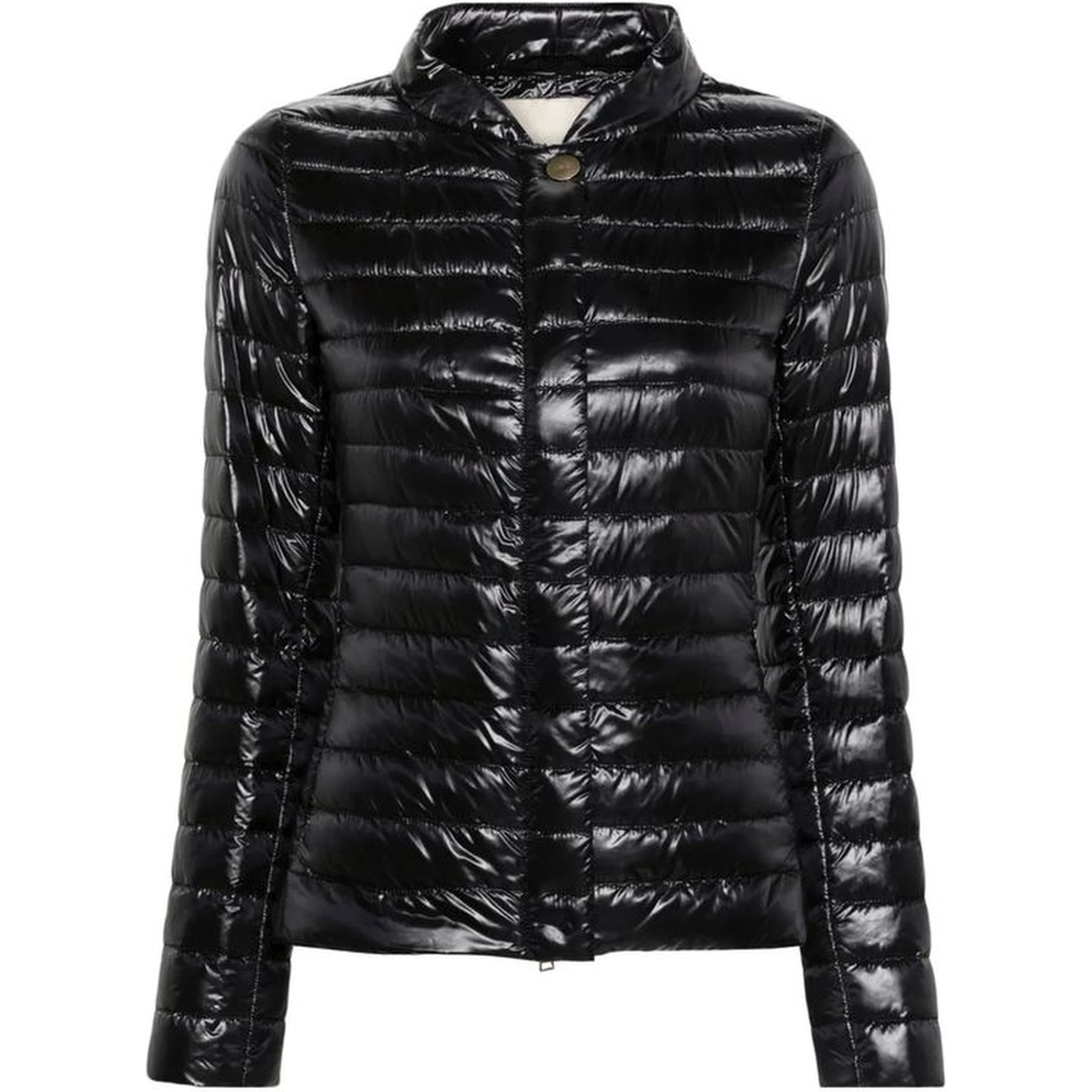 Black Polyamide Full-Length Jacket