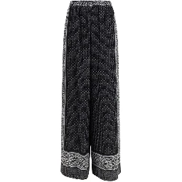 Black Silk Casual Pants