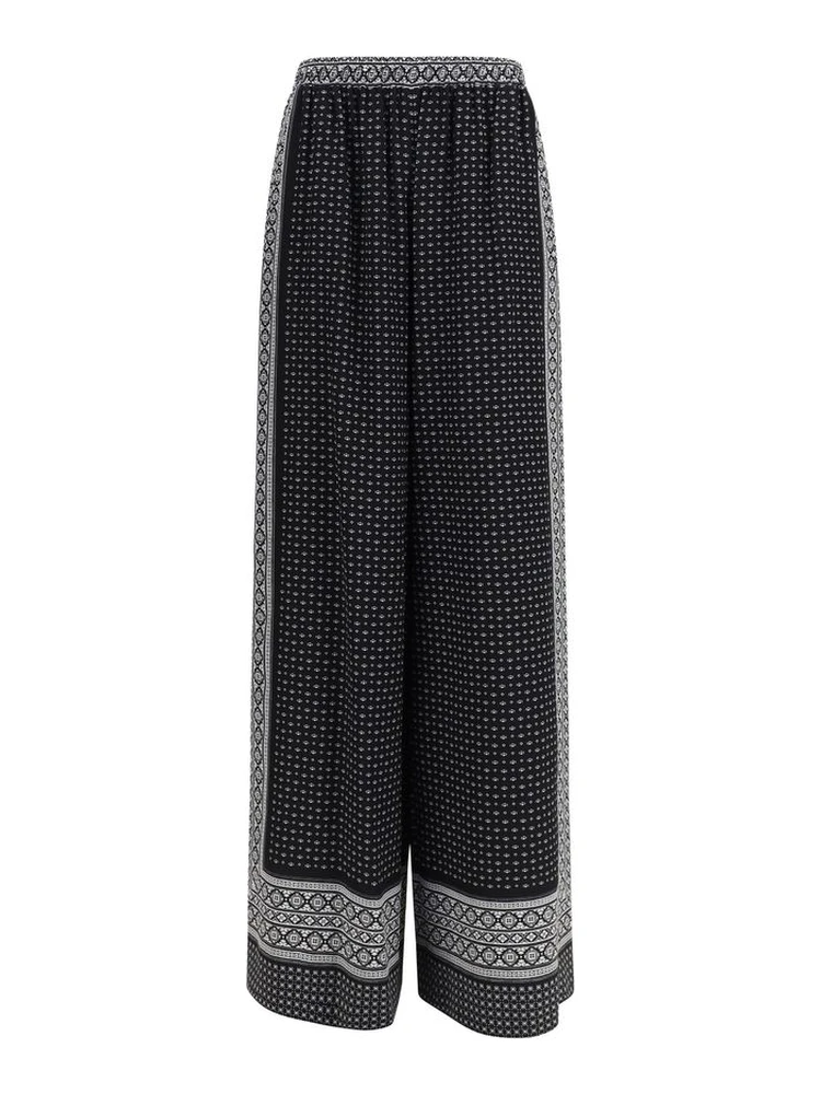 Black Silk Casual Pants