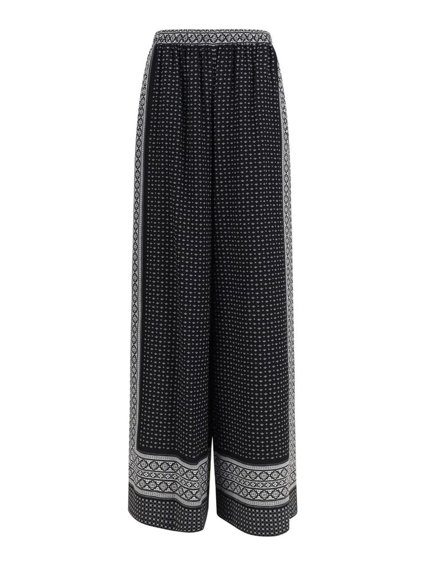 Black Silk Casual Pants