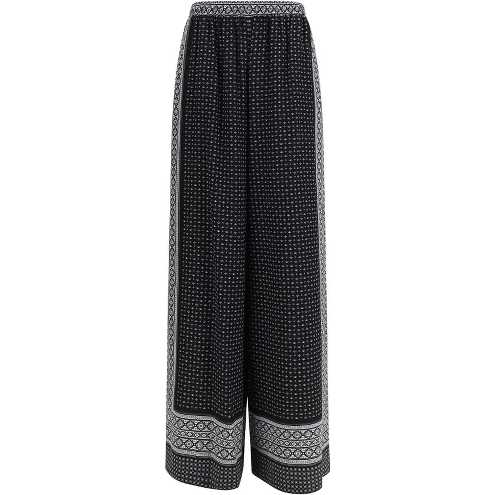 Black Silk Casual Pants