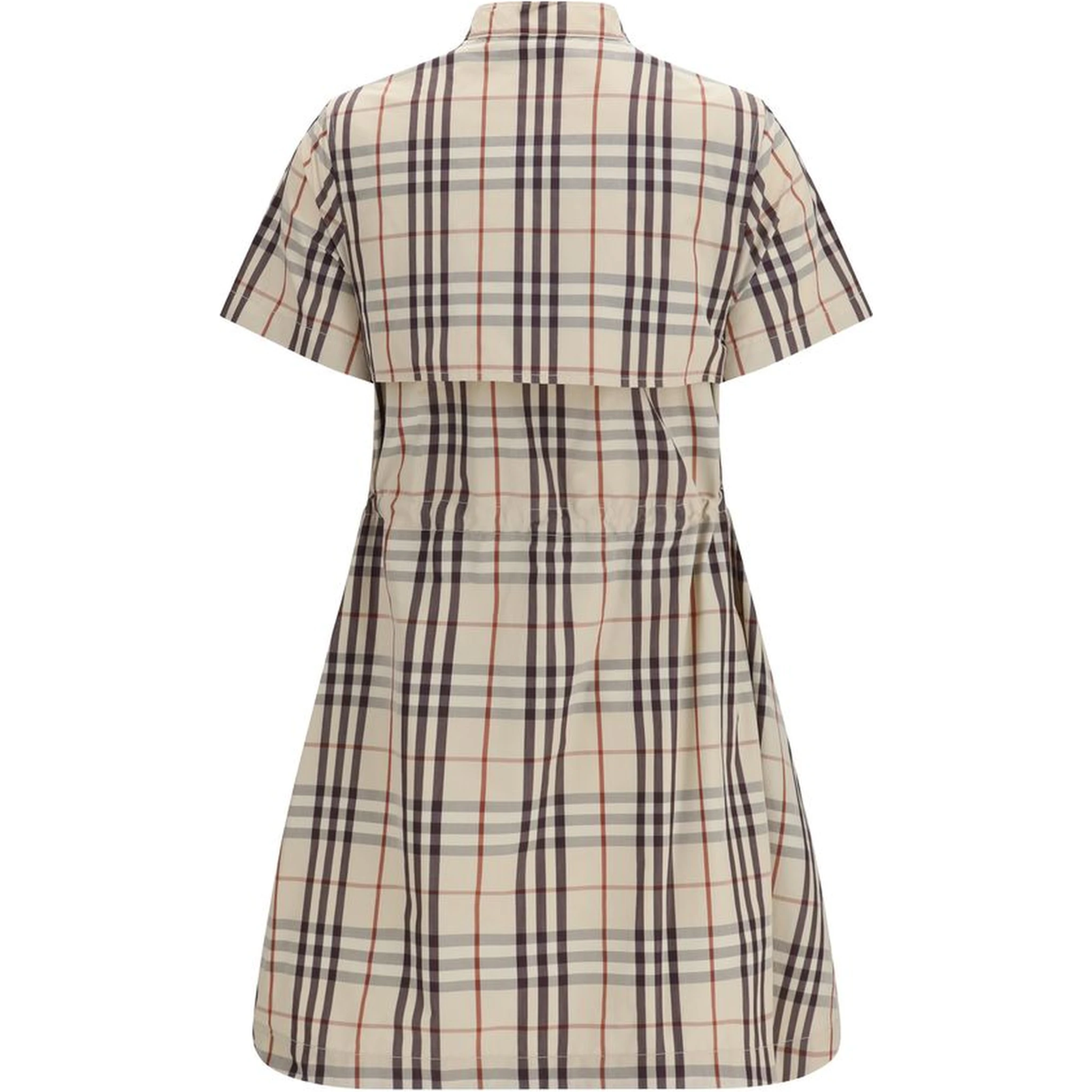 Beige Cotton Casual Dress