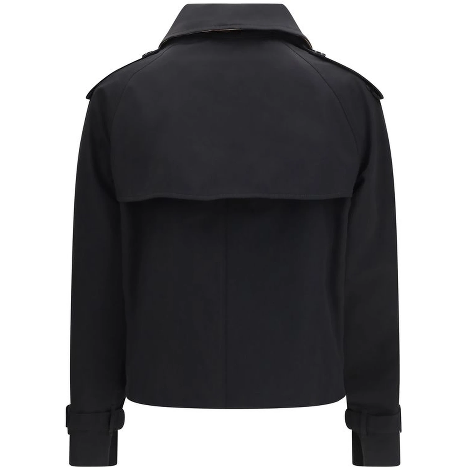 Black Cotton Trench Coat