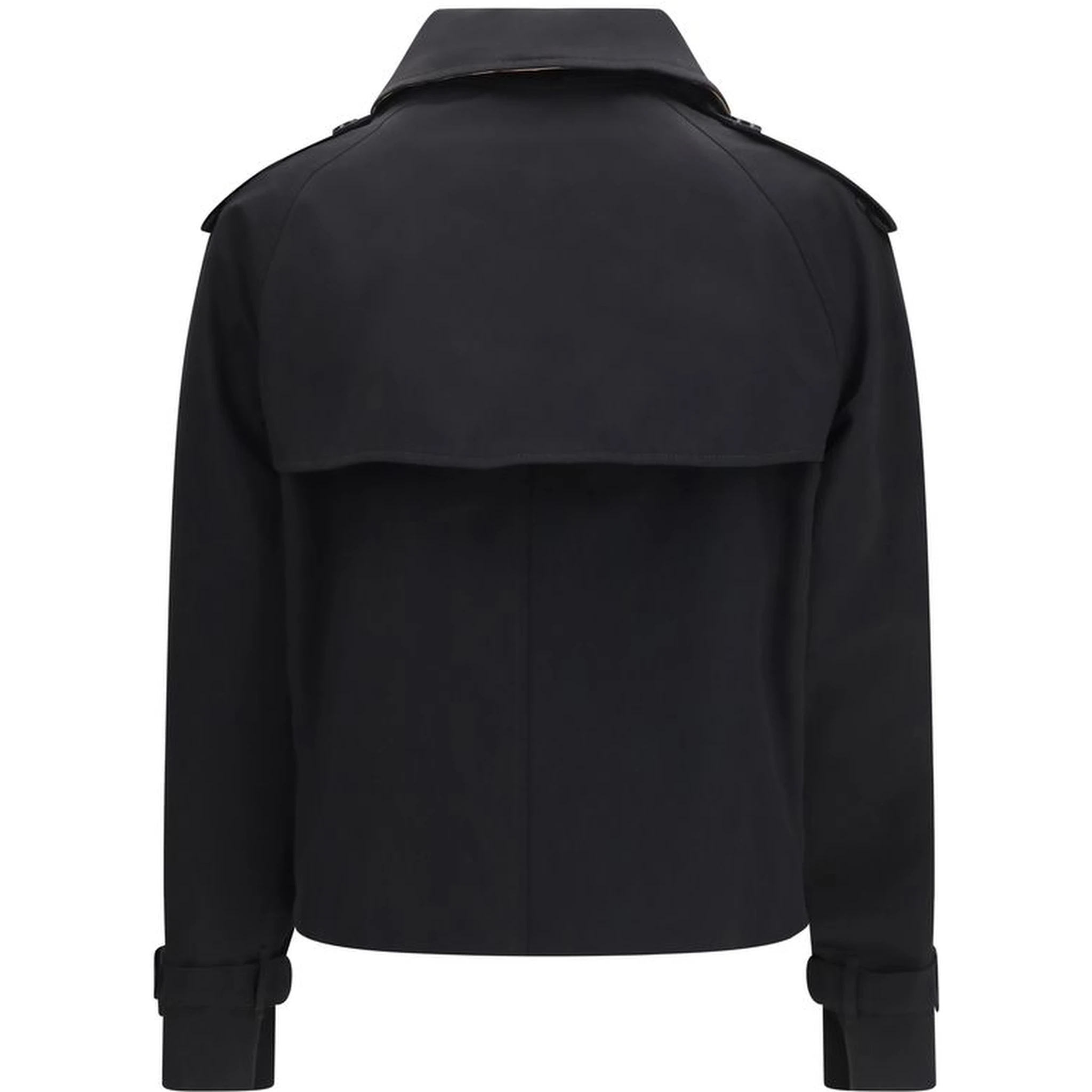 Black Cotton Trench Coat