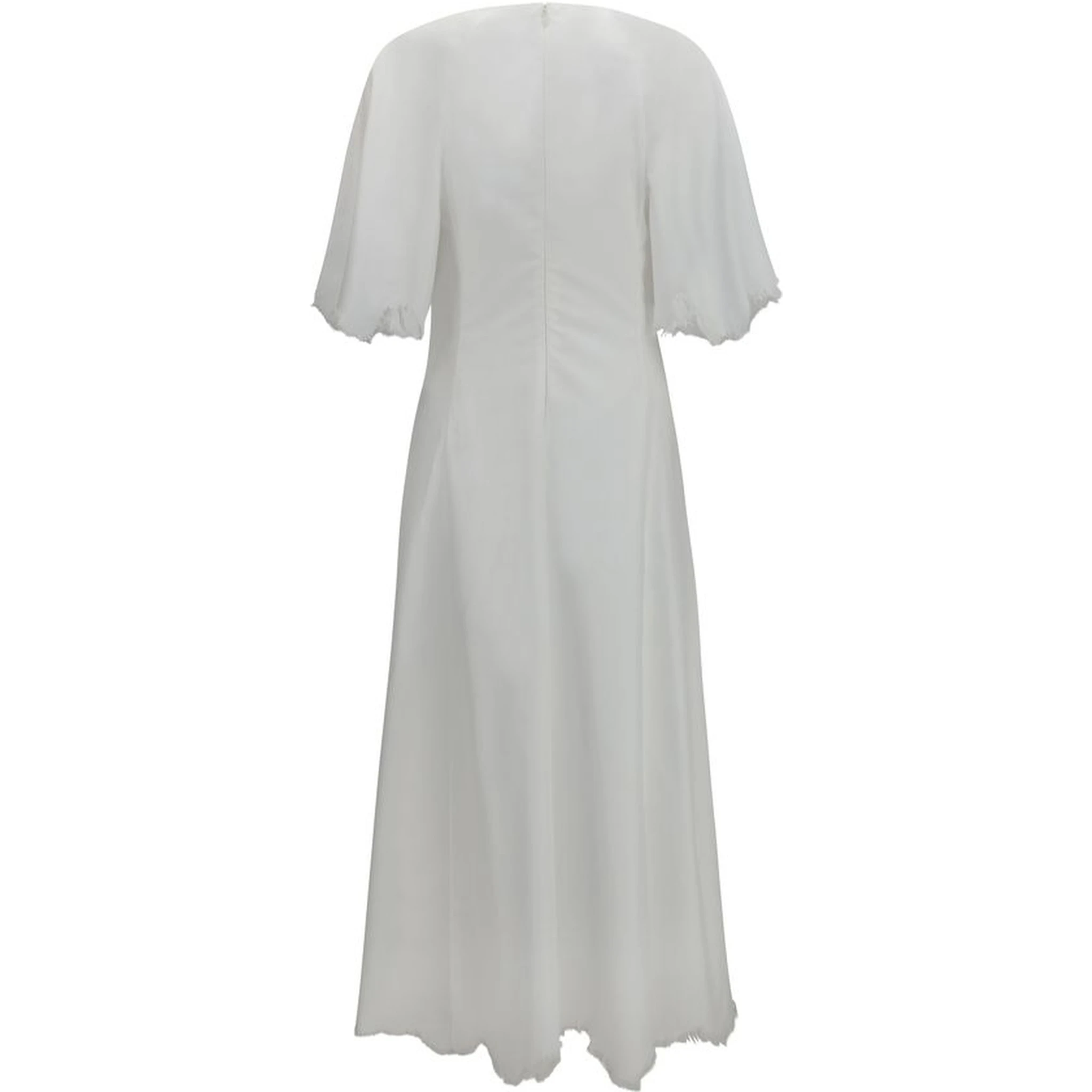 White Cotton Casual Dress