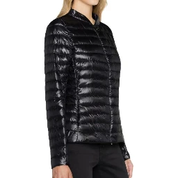 Black Polyamide Full-Length Jacket