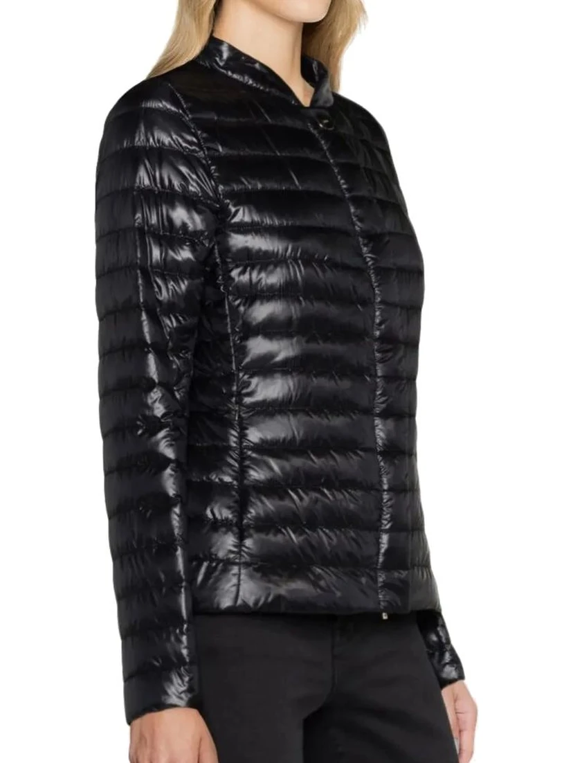 Black Polyamide Full-Length Jacket