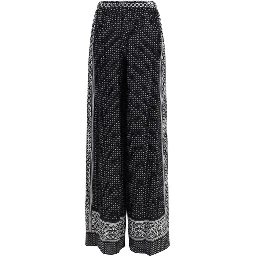 Black Silk Casual Pants