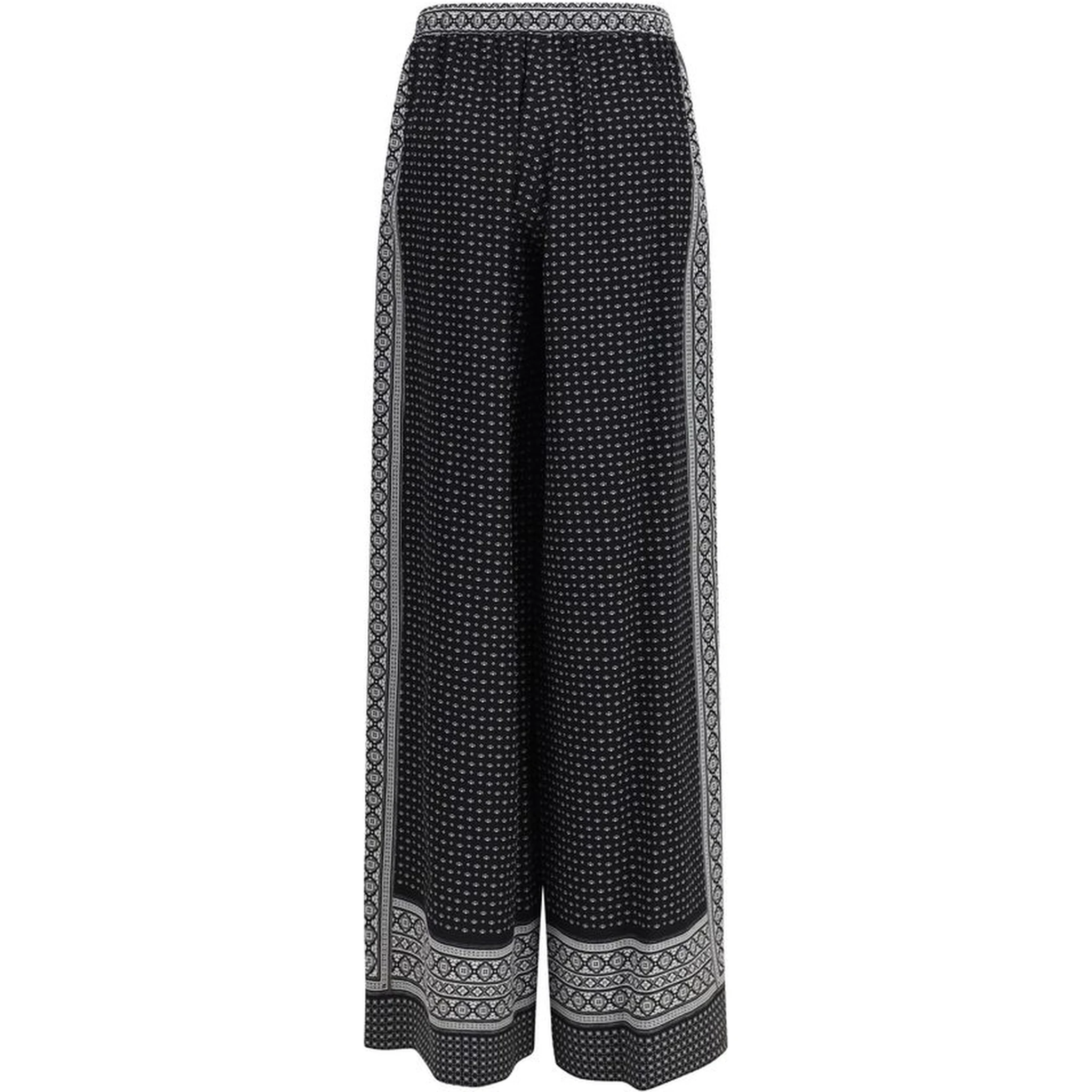 Black Silk Casual Pants