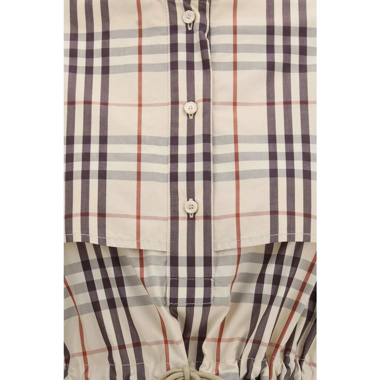 Beige Cotton Casual Dress