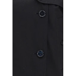 Black Cotton Trench Coat