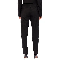 Black Elastane Dress Pants