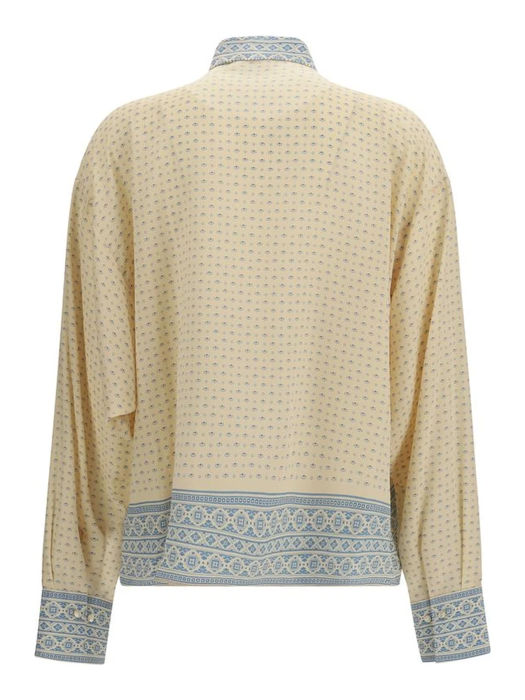 Beige Silk Pattern Shirt alternative