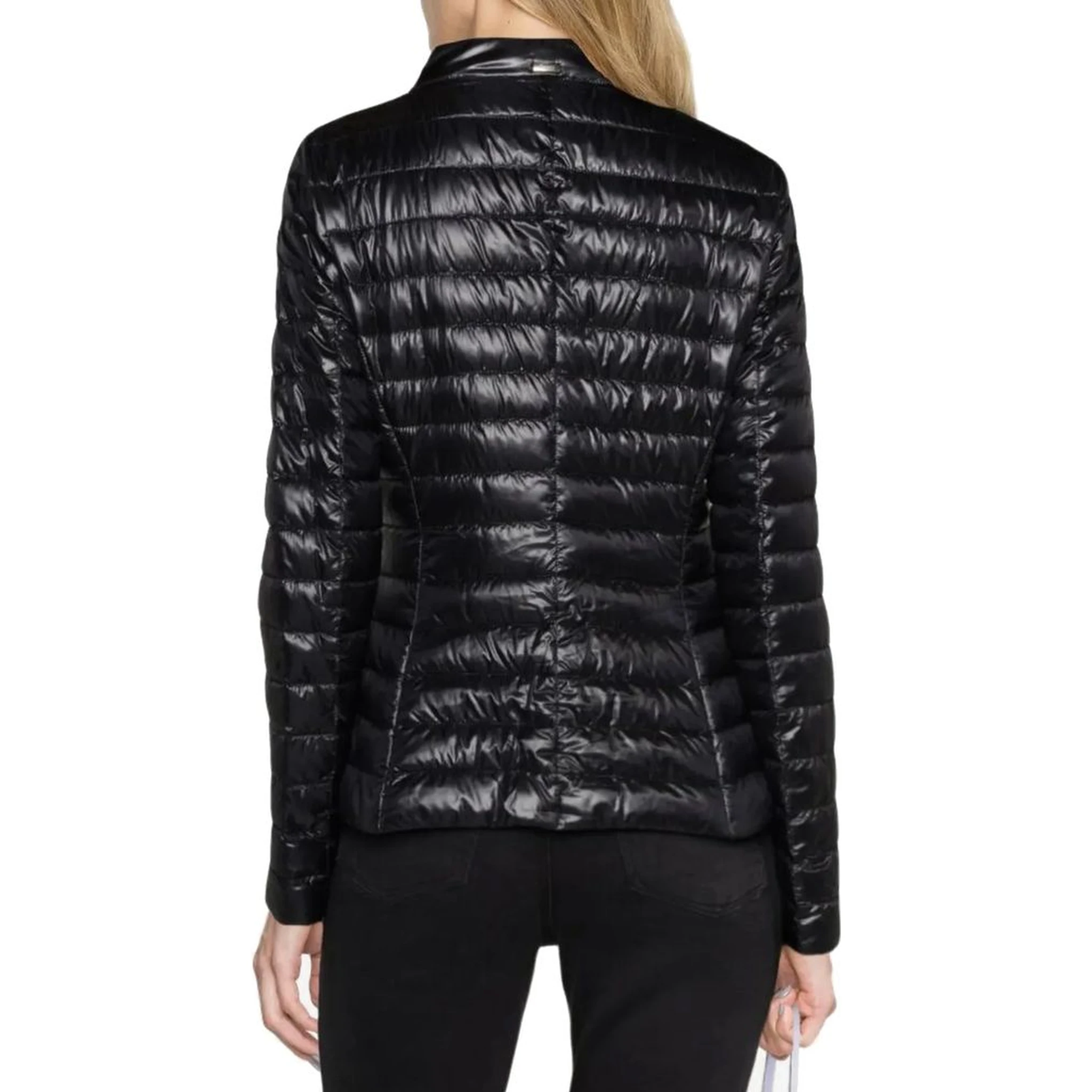 Black Polyamide Full-Length Jacket
