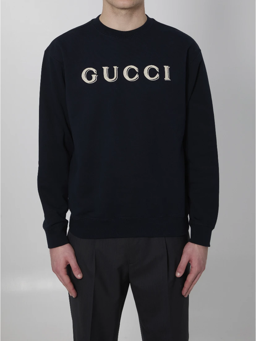 Embroidered jersey sweatshirt