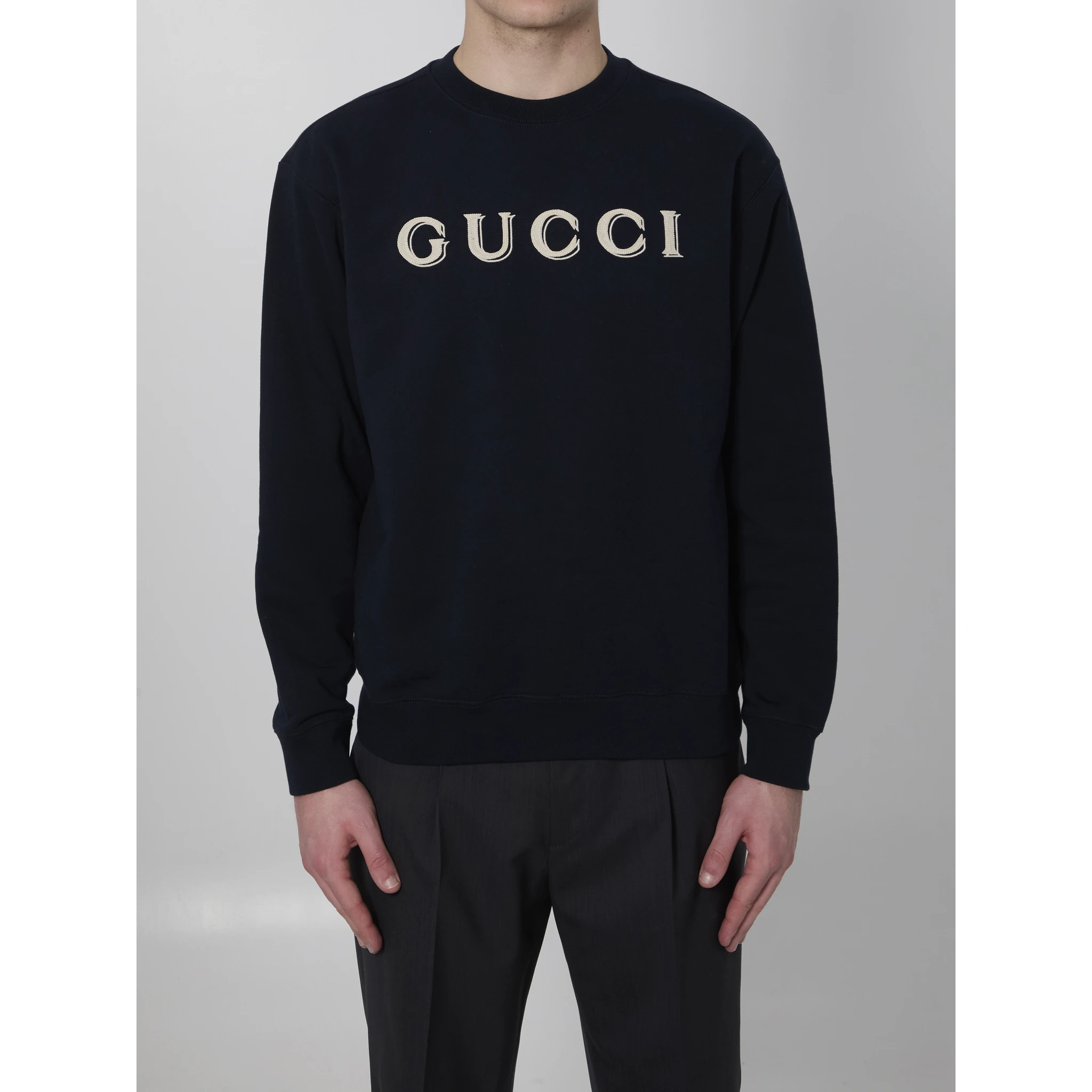 Embroidered jersey sweatshirt