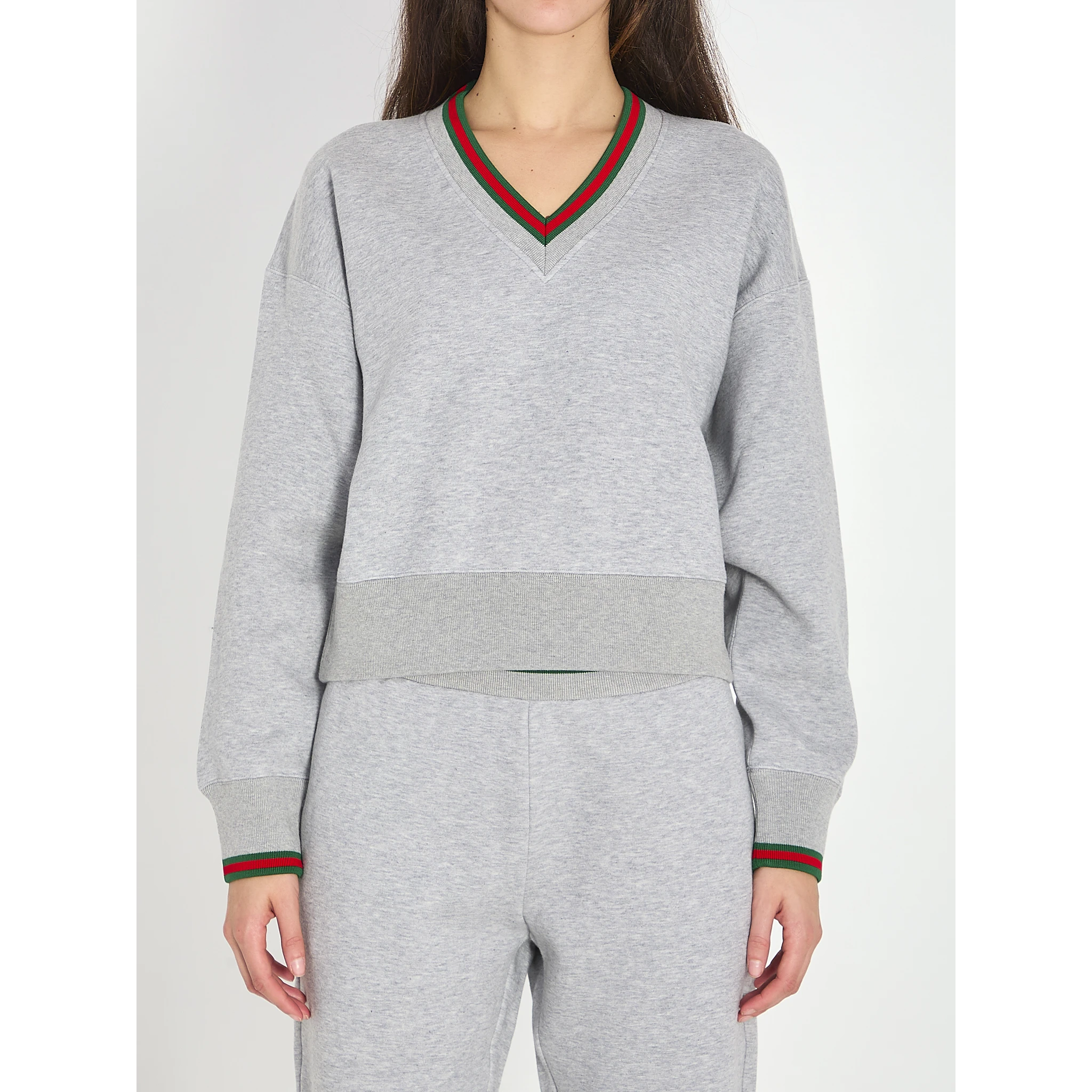 Web cotton jersey sweatshirt