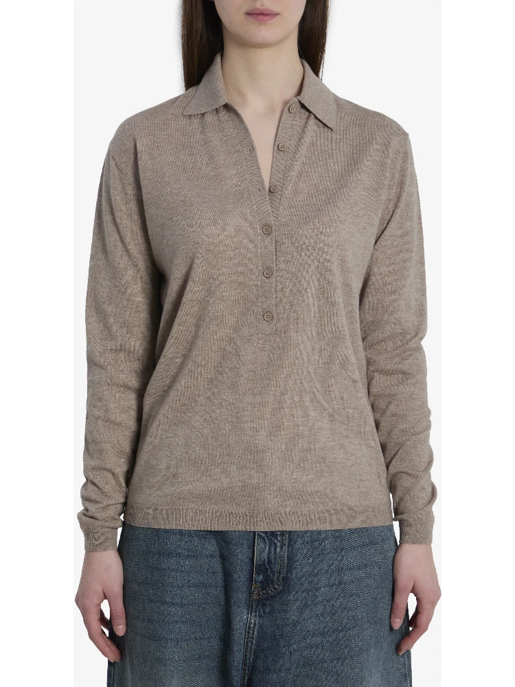 Tala knit V-neck polo