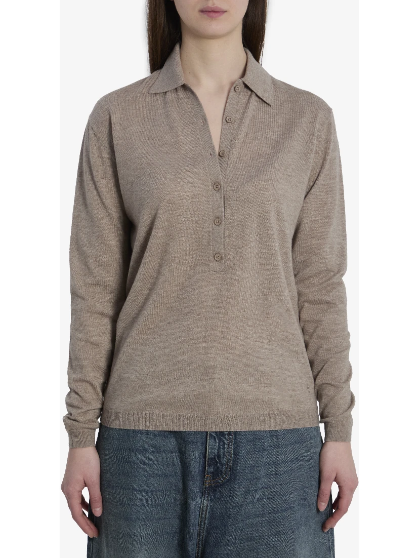 Tala knit V-neck polo