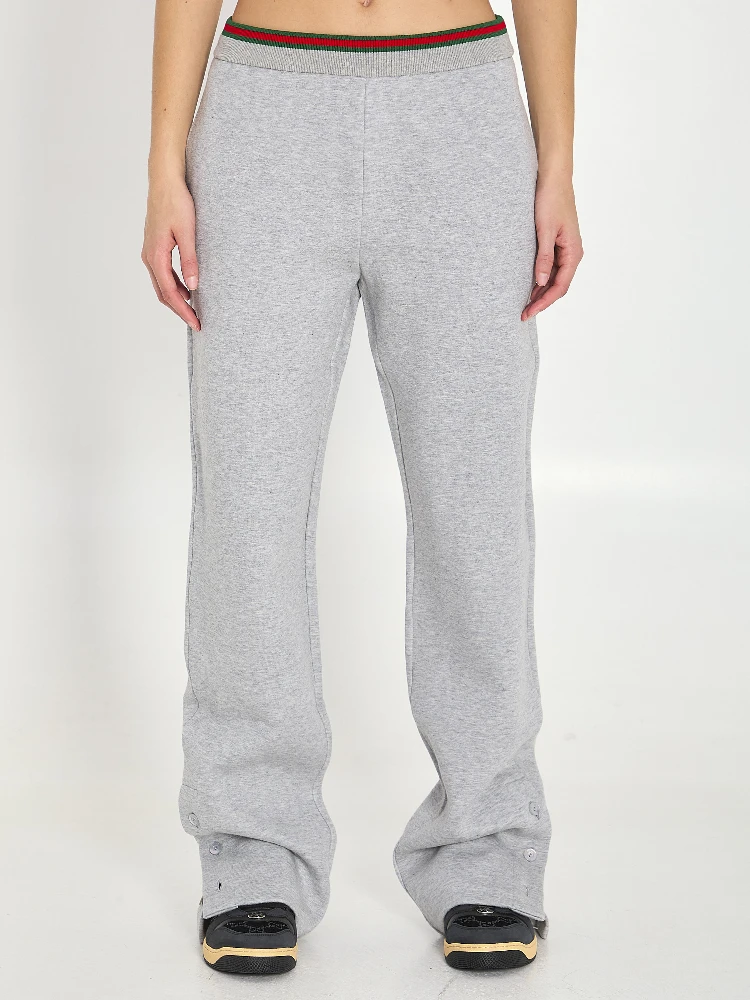 Web cotton jersey leisure pants