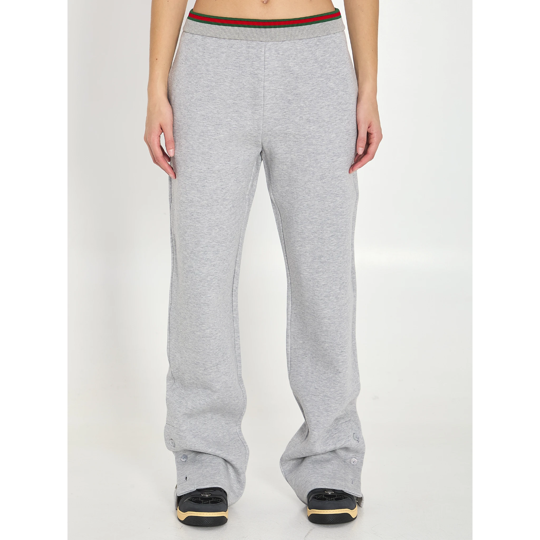 Web cotton jersey leisure pants