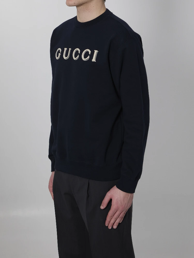 Embroidered jersey sweatshirt alternative