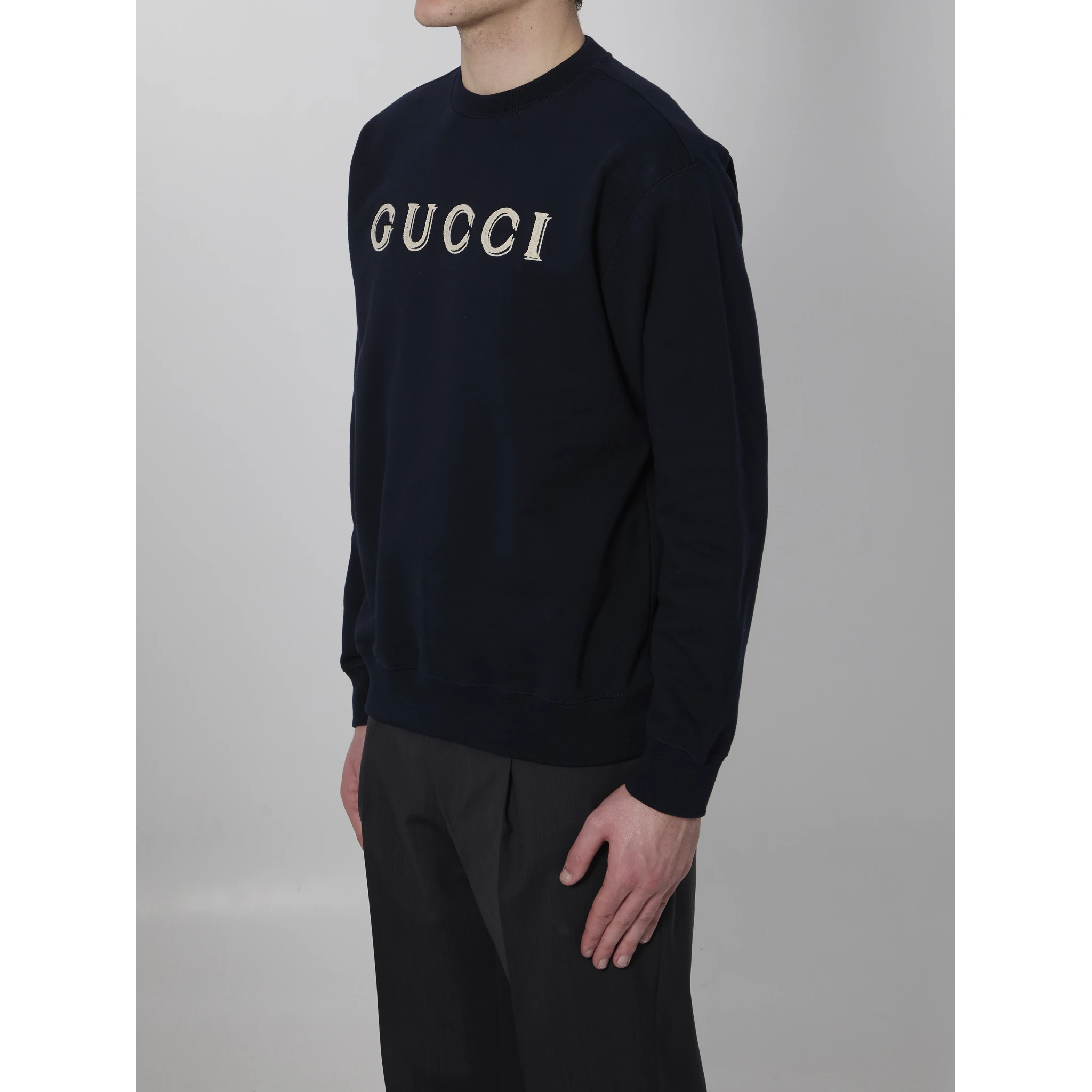 Embroidered jersey sweatshirt