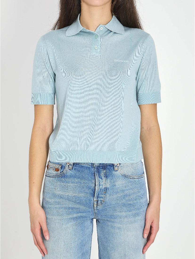 Cashmere and silk polo