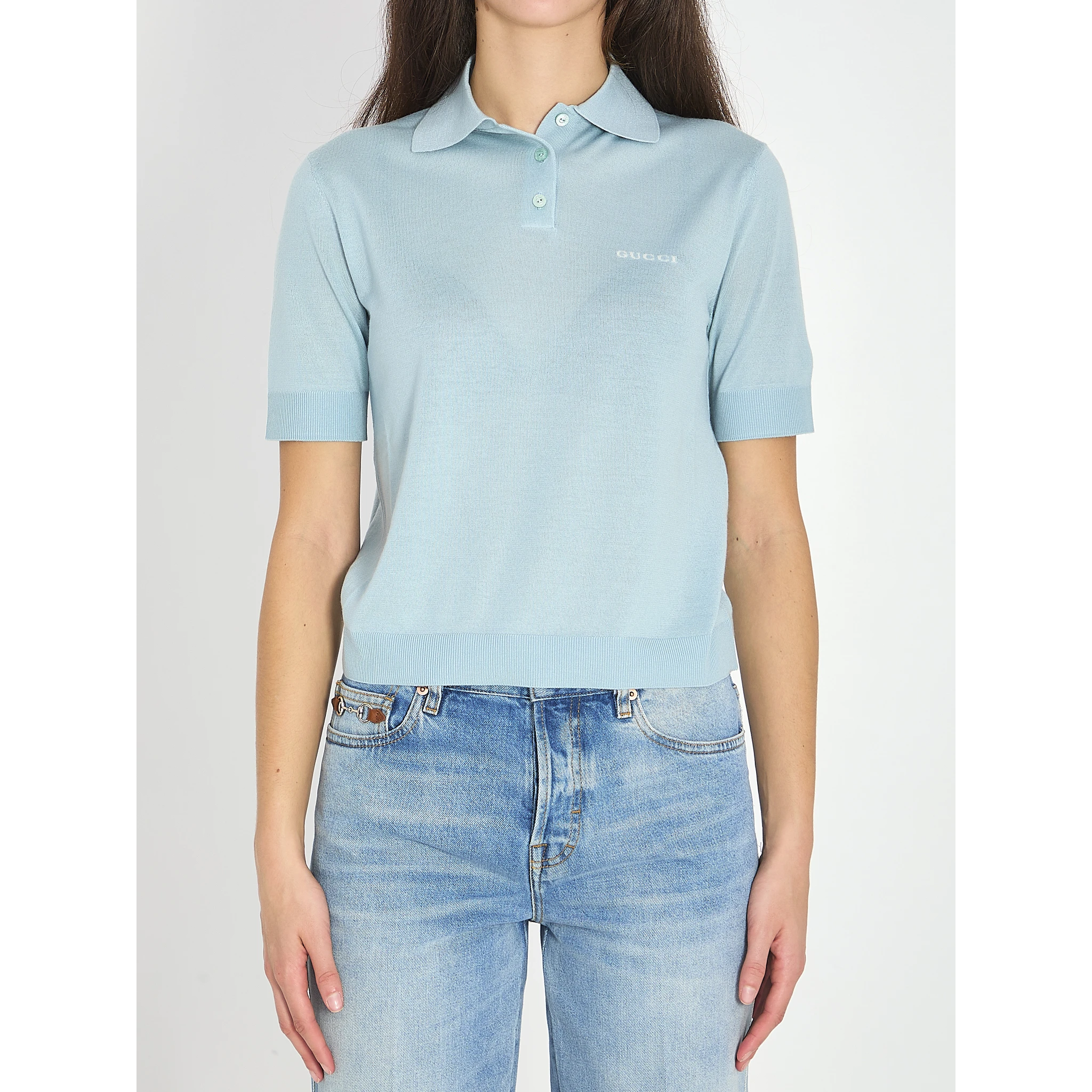 Cashmere and silk polo