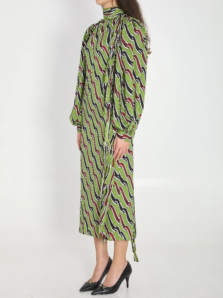 فستان حريري مطبوع alternative