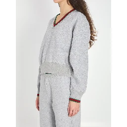 Web cotton jersey sweatshirt