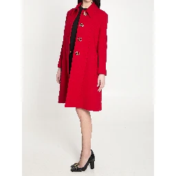Double G natté wool coat