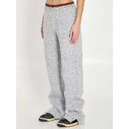 Web cotton jersey leisure pants