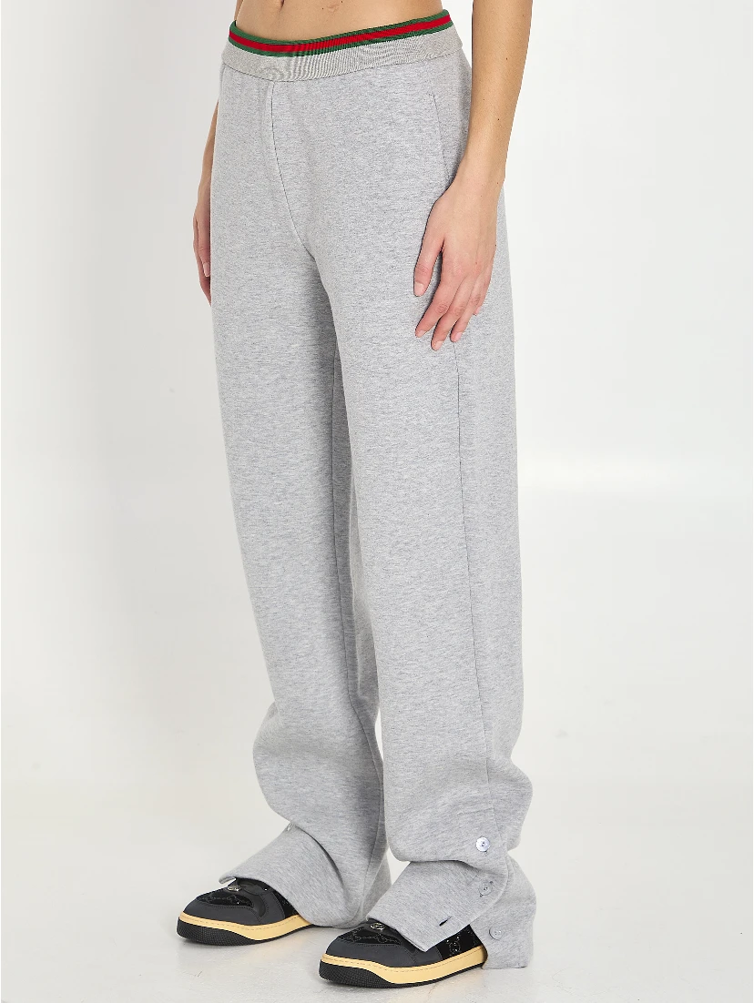 Web cotton jersey leisure pants