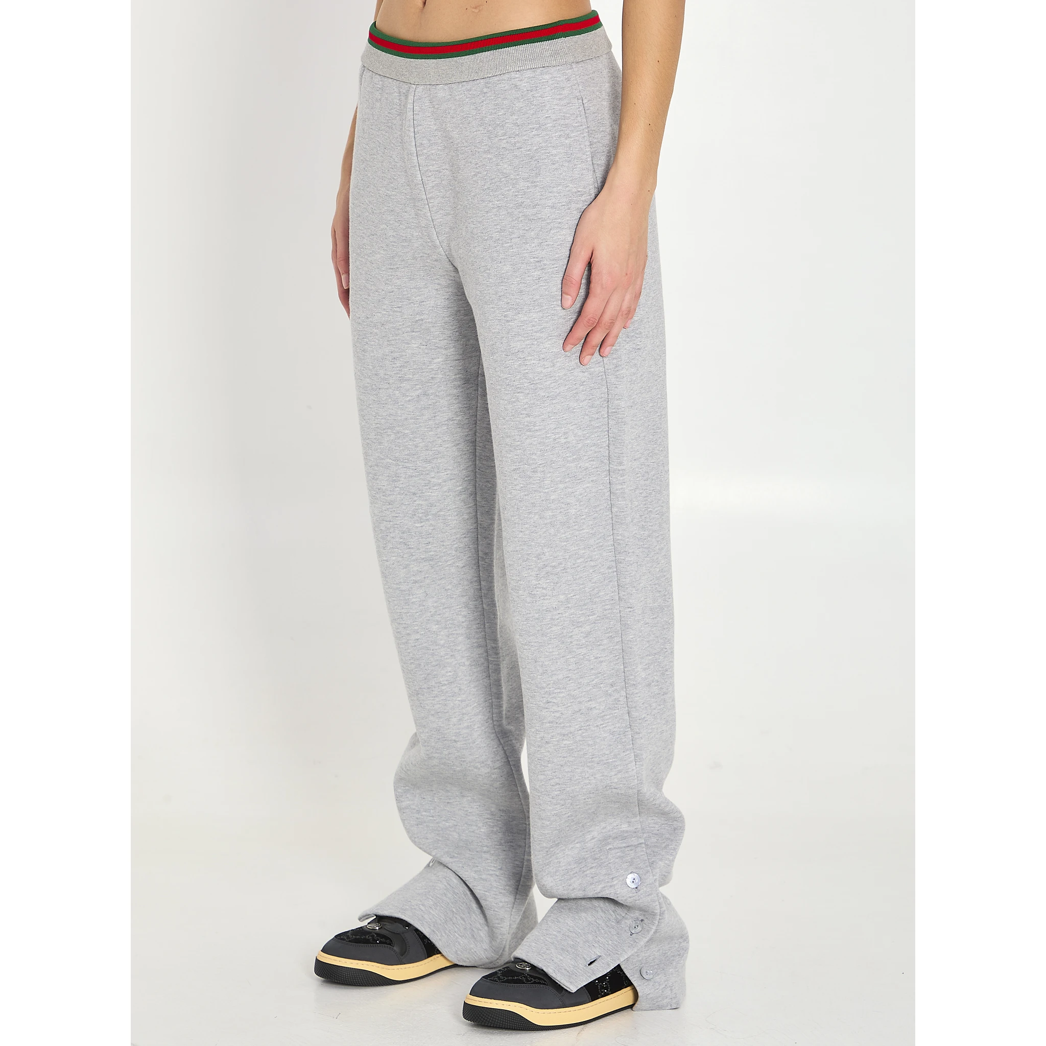 Web cotton jersey leisure pants