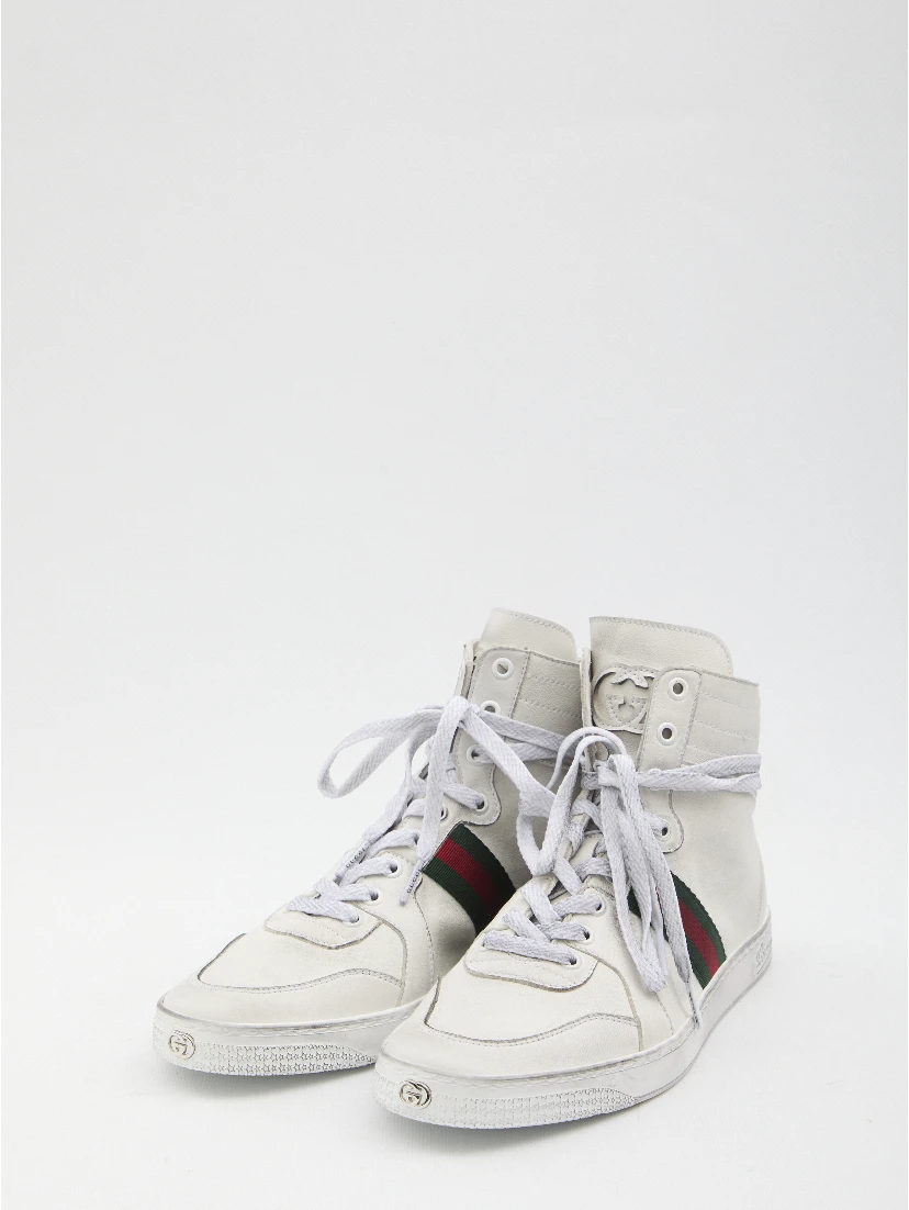 High-top Stretch sneakers