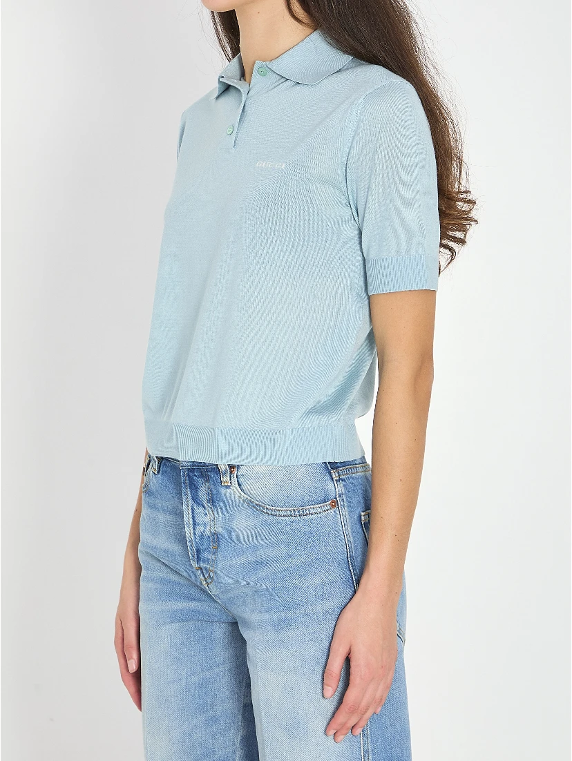 Cashmere and silk polo