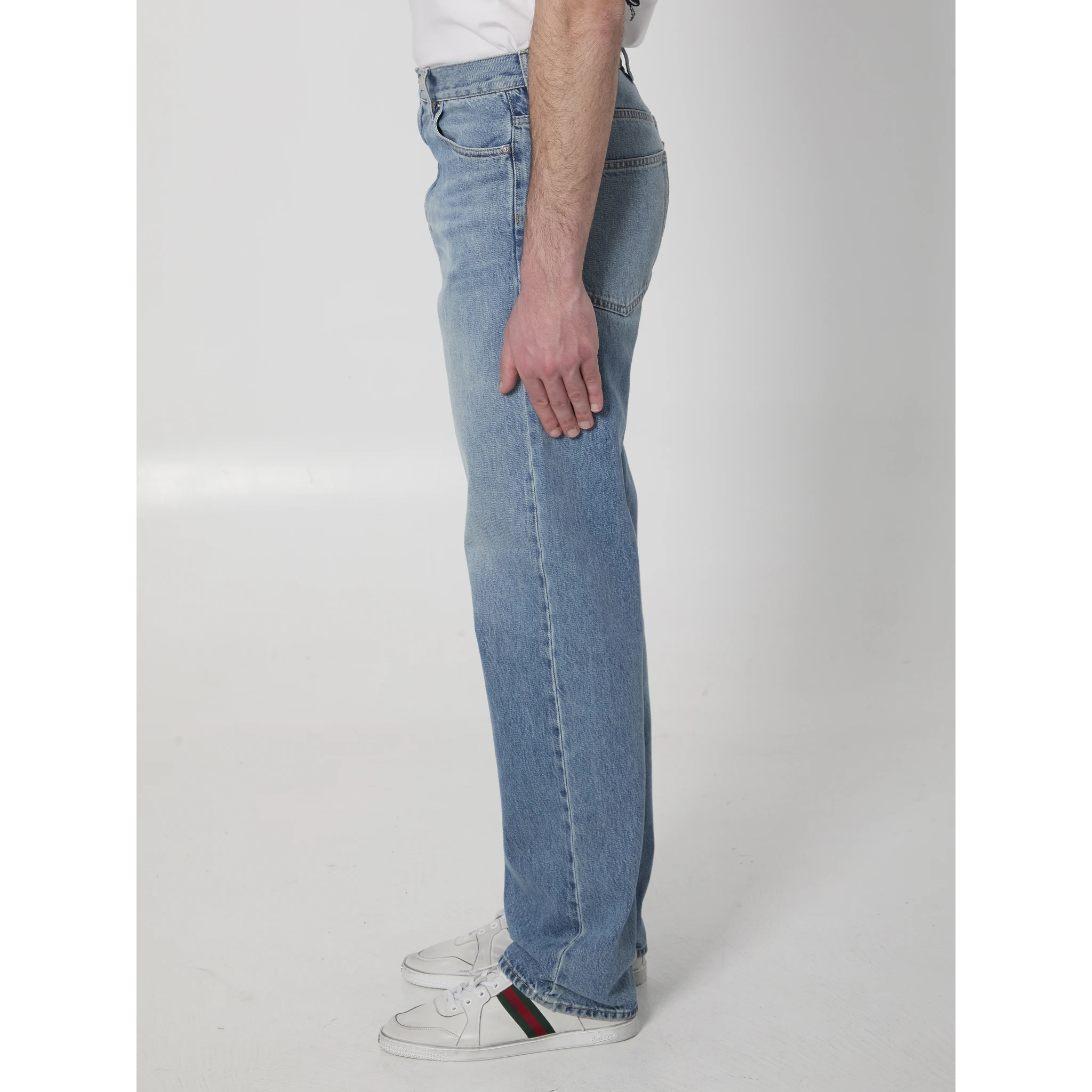 Cotton denim pants