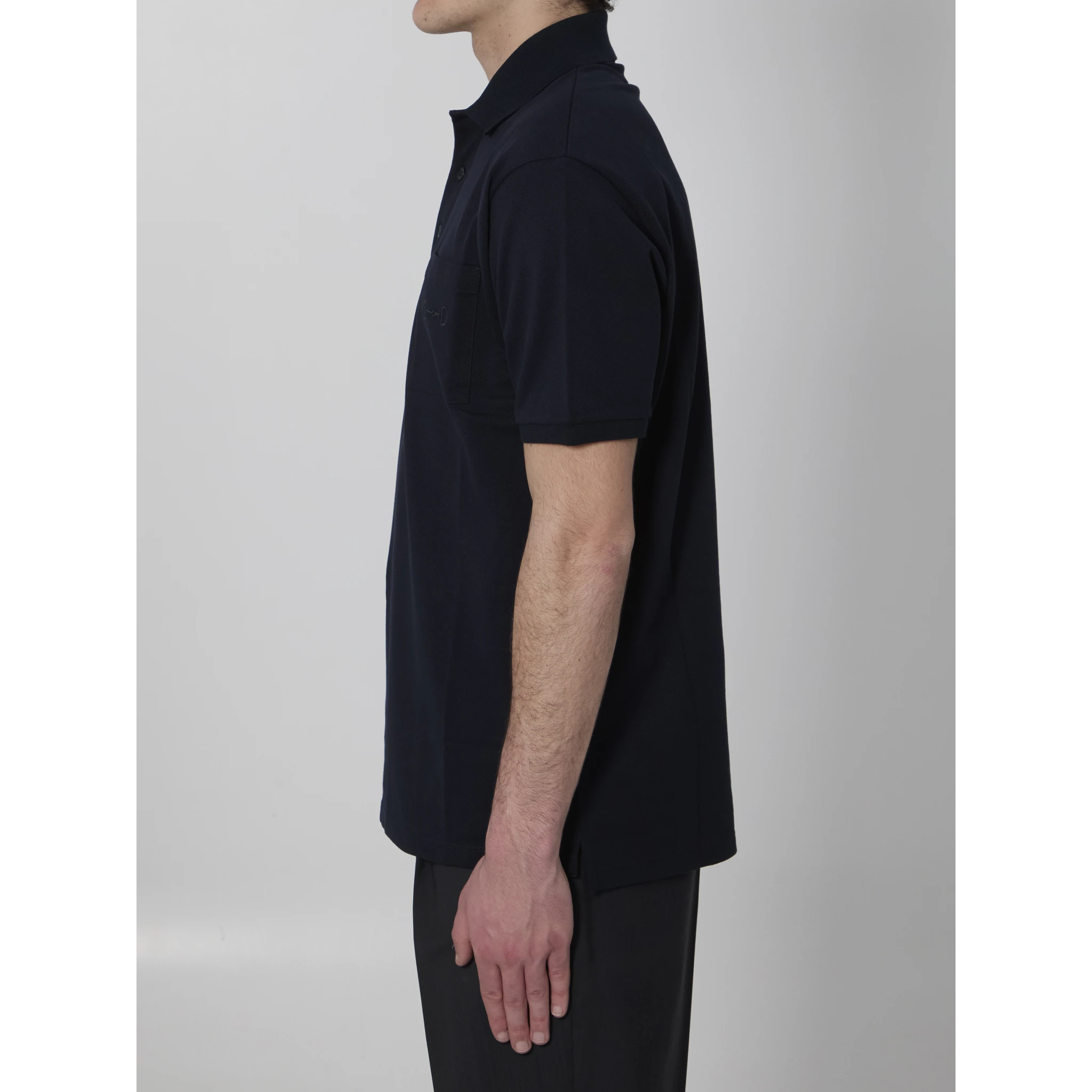 Embroidered cotton piqué polo shirt