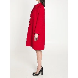 Double G natté wool coat