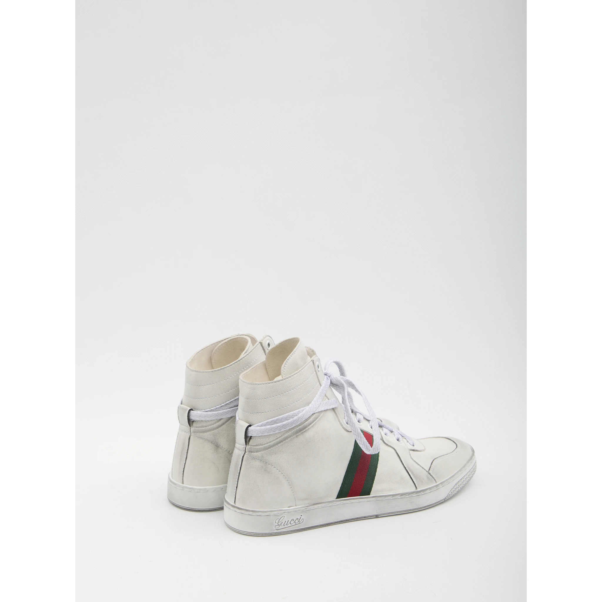 High-top Stretch sneakers