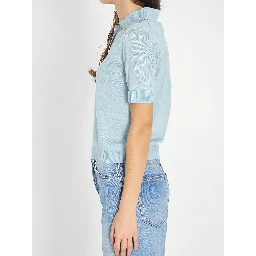 Cashmere and silk polo